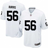 Nike Men & Women & Youth Raiders #56 Burris White Team Color Game Jersey,baseball caps,new era cap wholesale,wholesale hats